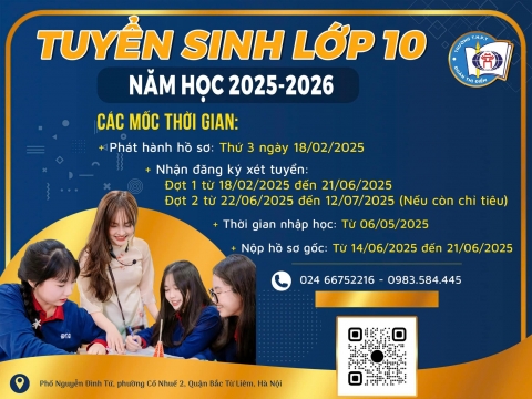 THÔNG BÁO TUYỂN SINH VÀO 10 NĂM HỌC 2025 - 2026