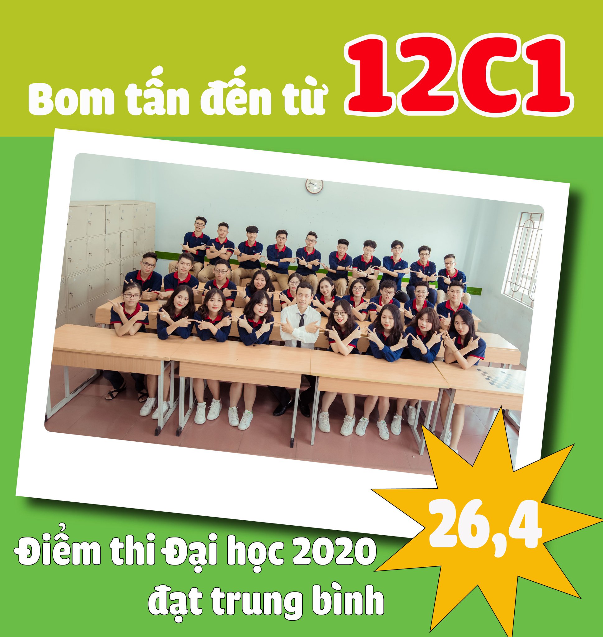 BOM TẤN THÀNH TÍCH ĐẾN TỪ LỚP CHUYÊN ANH 12C1 TRONG KỲ THI TỐT NGHIỆP THPT 2020